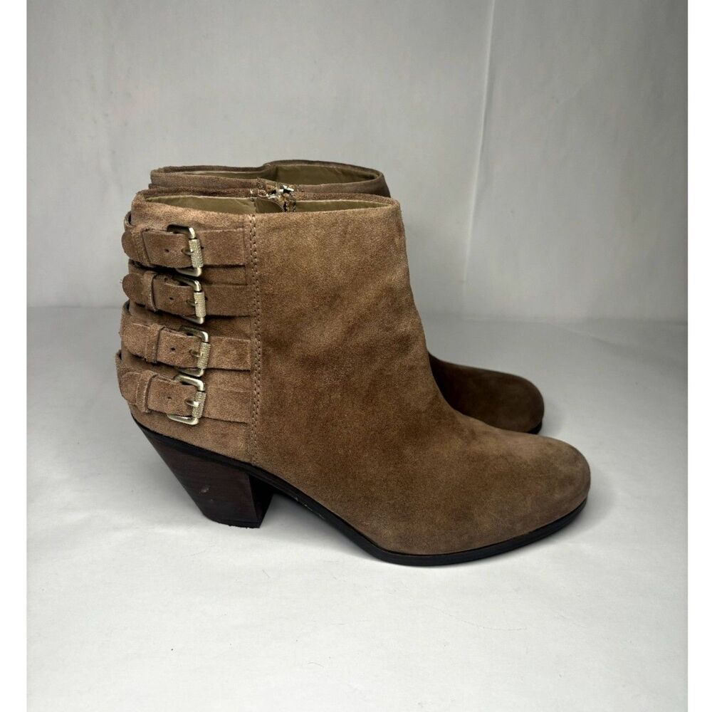 Sam Edelman Women's Lucca Suede Ankle Booties in Tan Beige